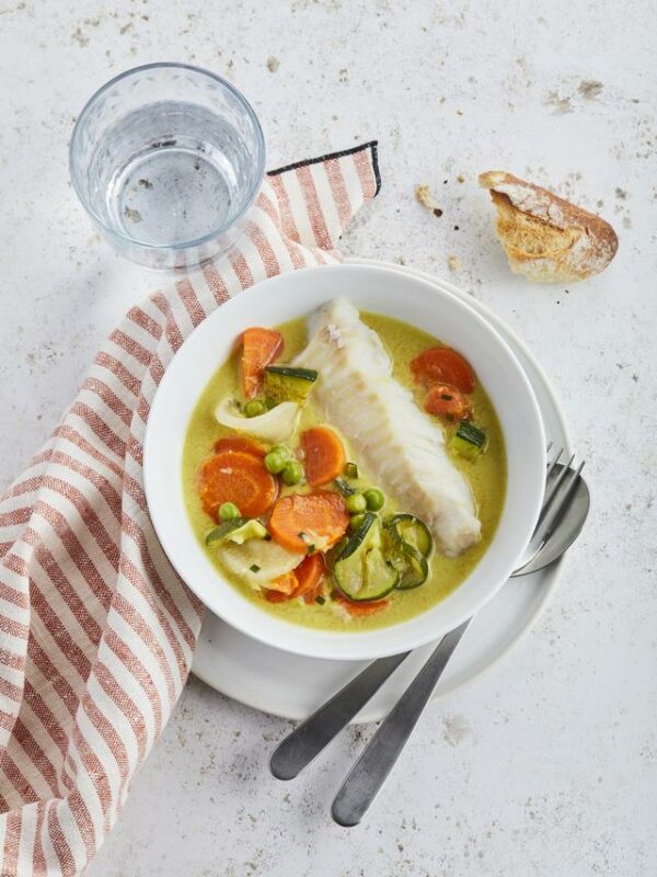 Curry de cabillaud au lait de coco - PAUPIETTES