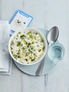 Risotto courgettes et petits pois