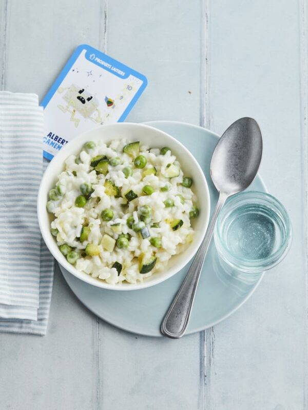 Risotto courgette et petits pois - PAUPIETTES