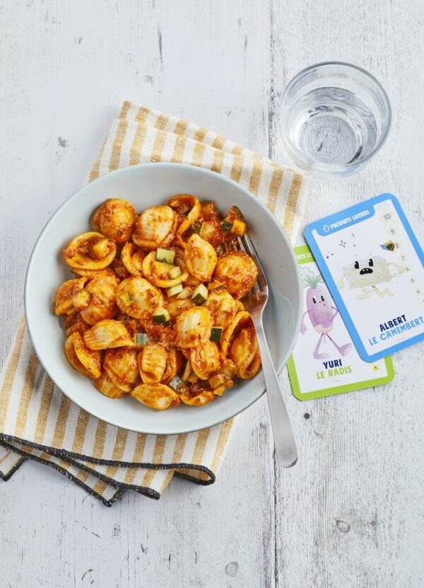 Orecchiette courgettes et pesto rosso - PAUPIETTES