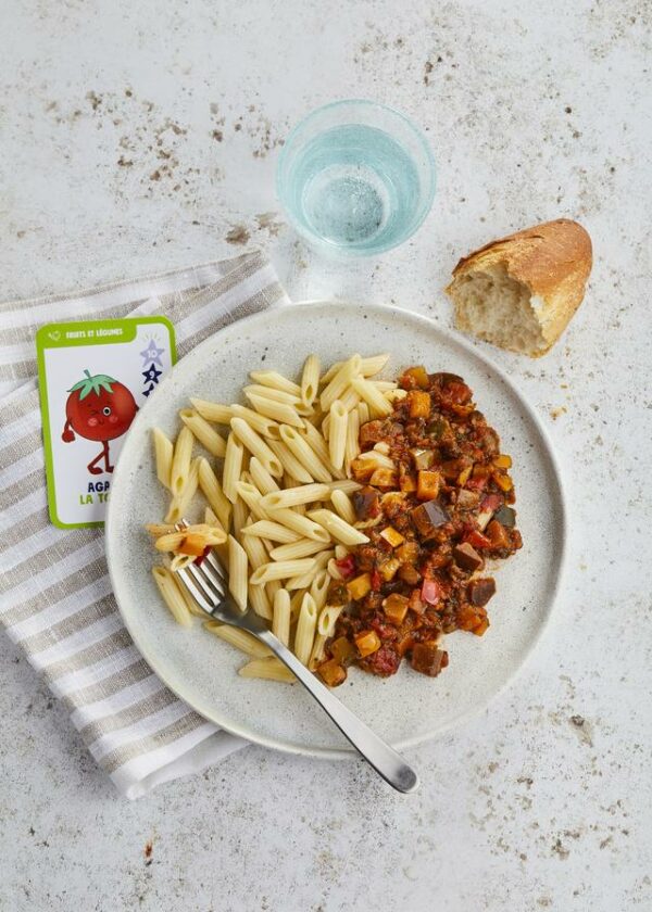 Penne sauce ratatouille - PAUPIETTES