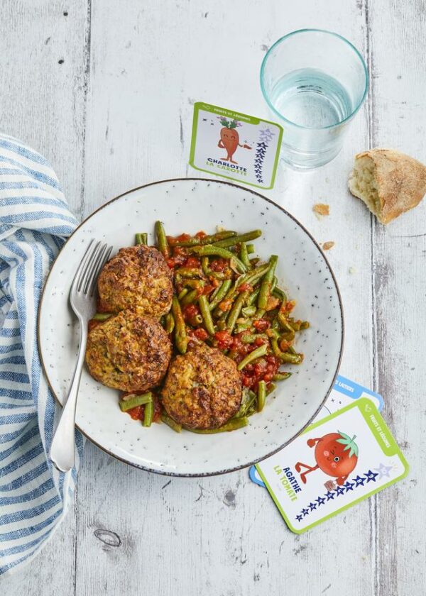 Polpette d'agneau et haricots verts à l'italienne - PAUPIETTES