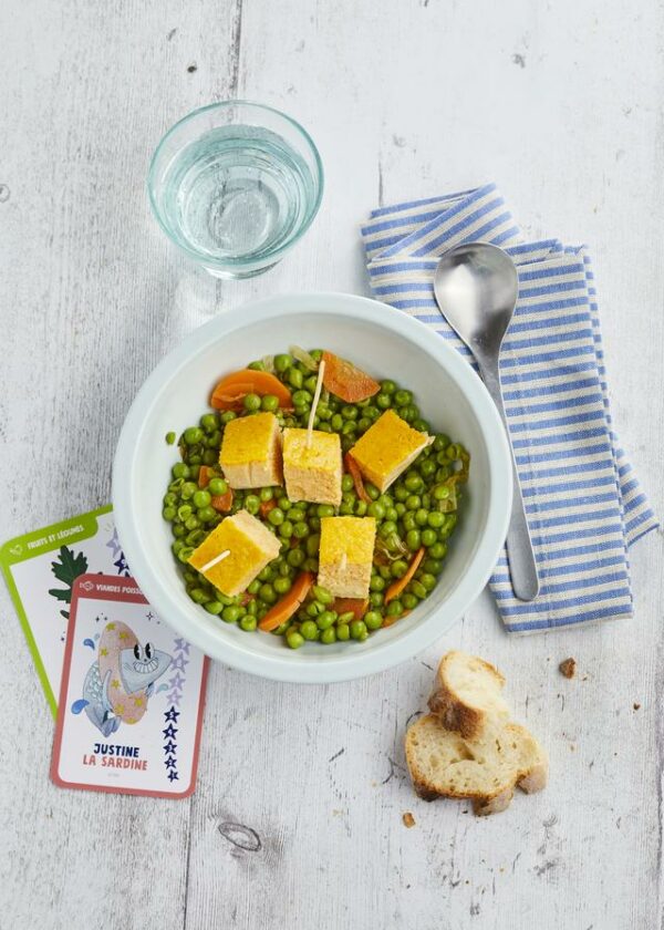 Omelette à la carotte et petits pois - PAUPIETTES
