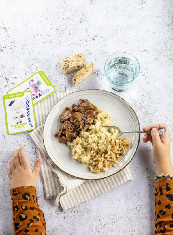 Risotto de chou-fleur et champignons - PAUPIETTES