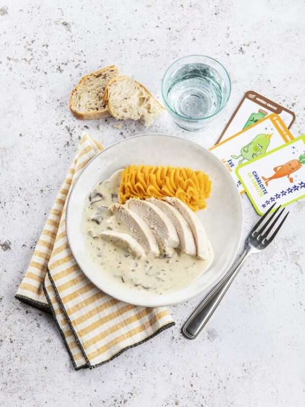 Poulet sauce forêt magique et purée d'or - PAUPIETTES