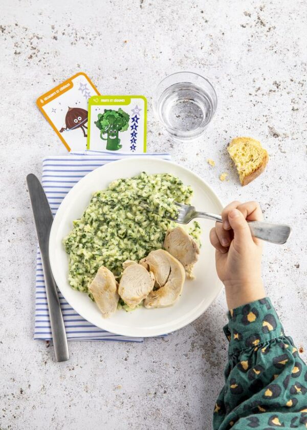 Poulet et risotto vert qui fait bèèèè - PAUPIETTES