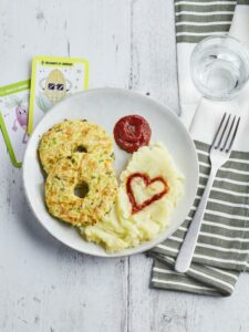 Galettes de poulet & écrasé de pommes de terre